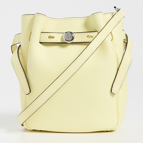 Tory Burch Handbags - NWT Tory Burch Small Romy Leather Phone Crossbody Lemon Souffle
